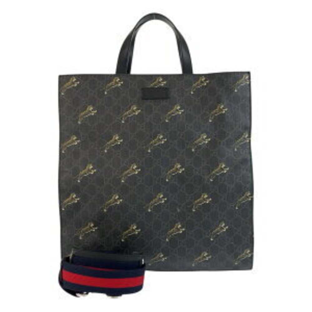 Gucci GG bag Sherry black leather Tiger shoulder Line tote Supreme - Picture 10 of 10